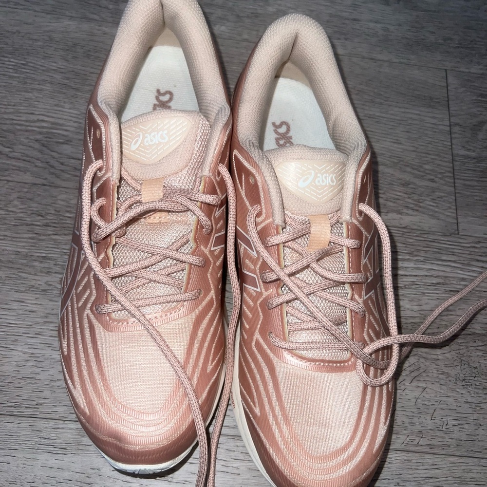 Asics Pink Athletic Shoes with Modern Design